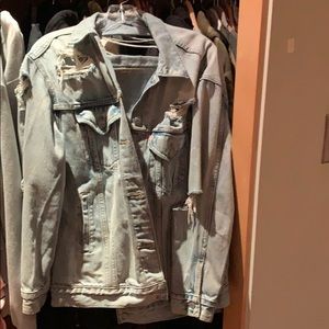 Levi’s Oversized Destroyed Denim Trucker Jacket